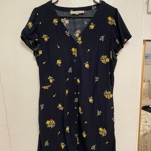 LOFT Midi Floral Dress